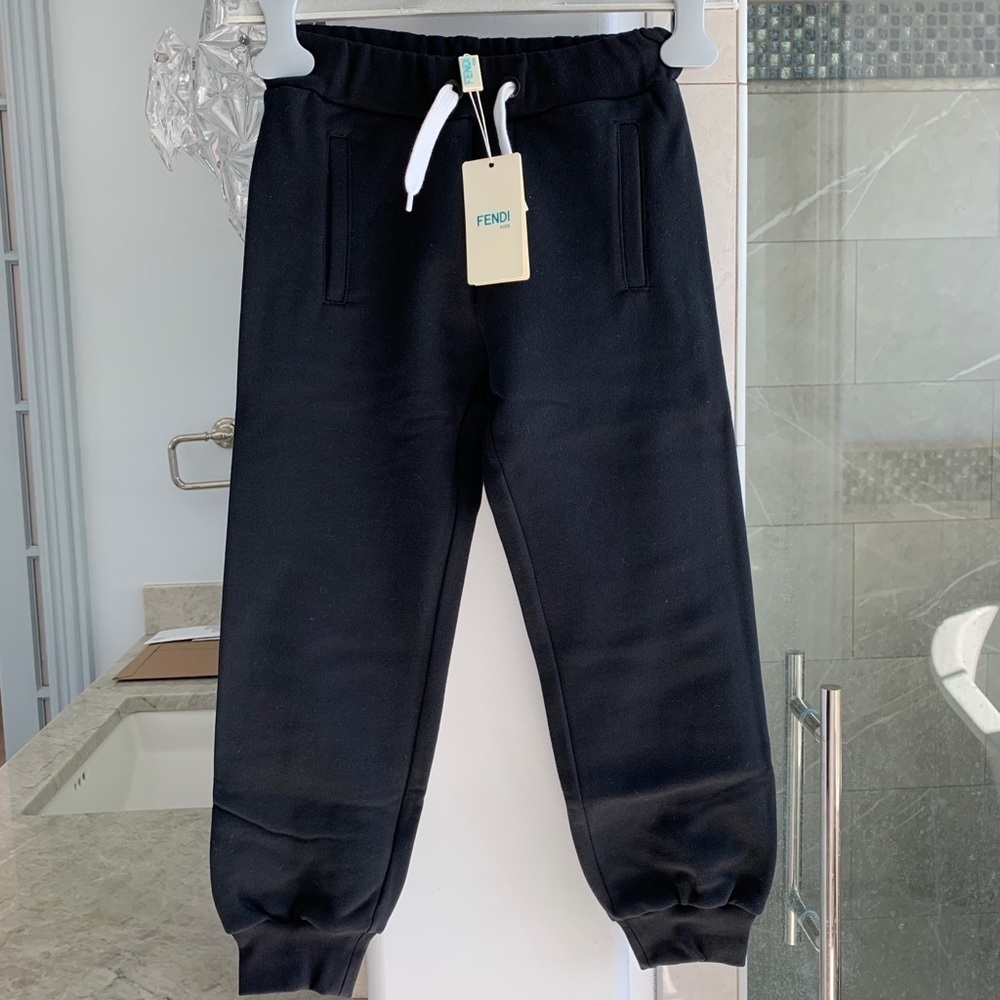 Fendi Kids FF logo patch track pants: UNISEX - Picture 9 of 12